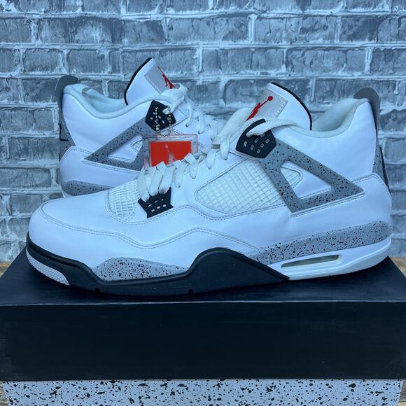 Nike Air Jordan Retro OG 4 White Cement 2016 Rare 840606-192 Mens Size 18 New - Picture 1 of 11
